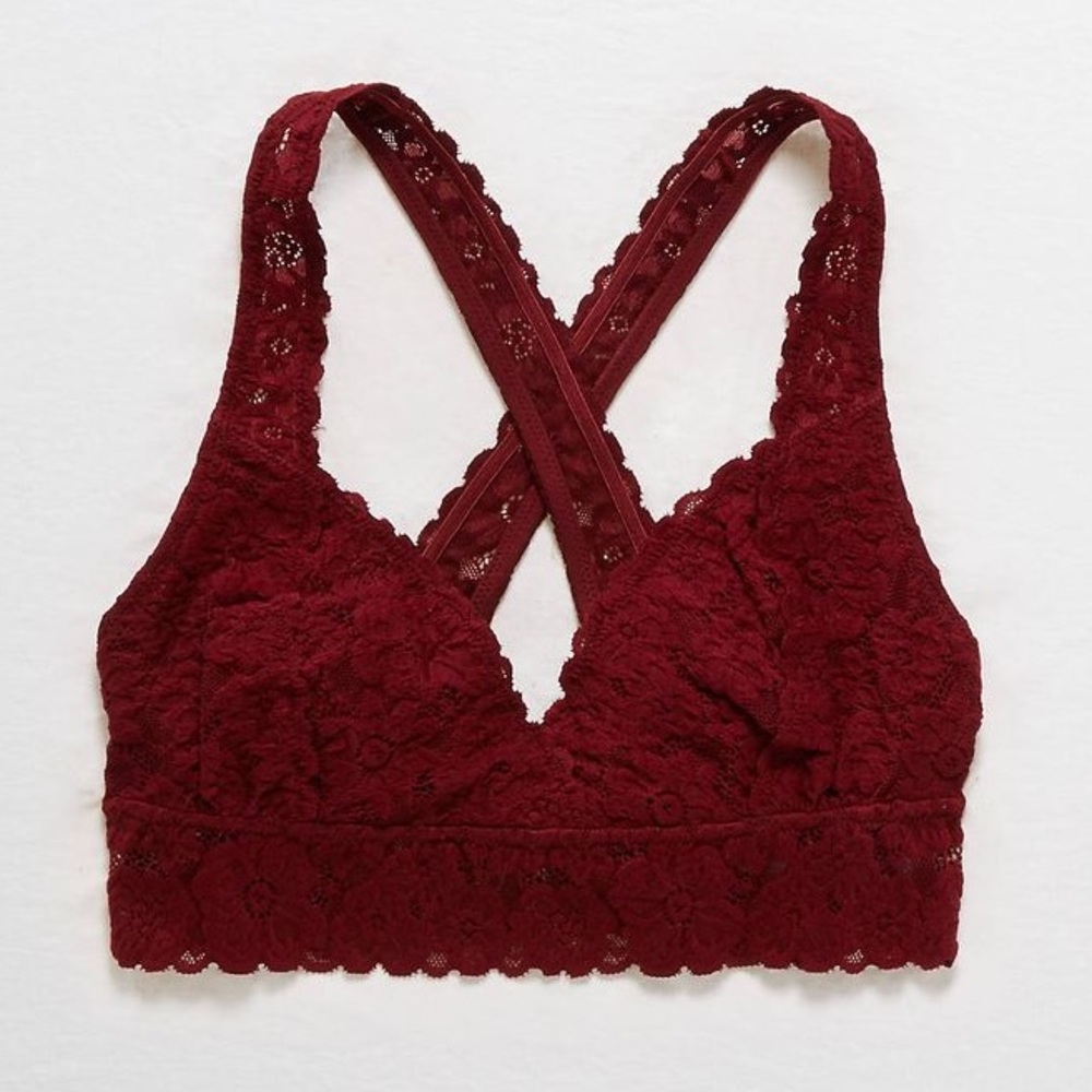 Aerie burgundy lace bralette